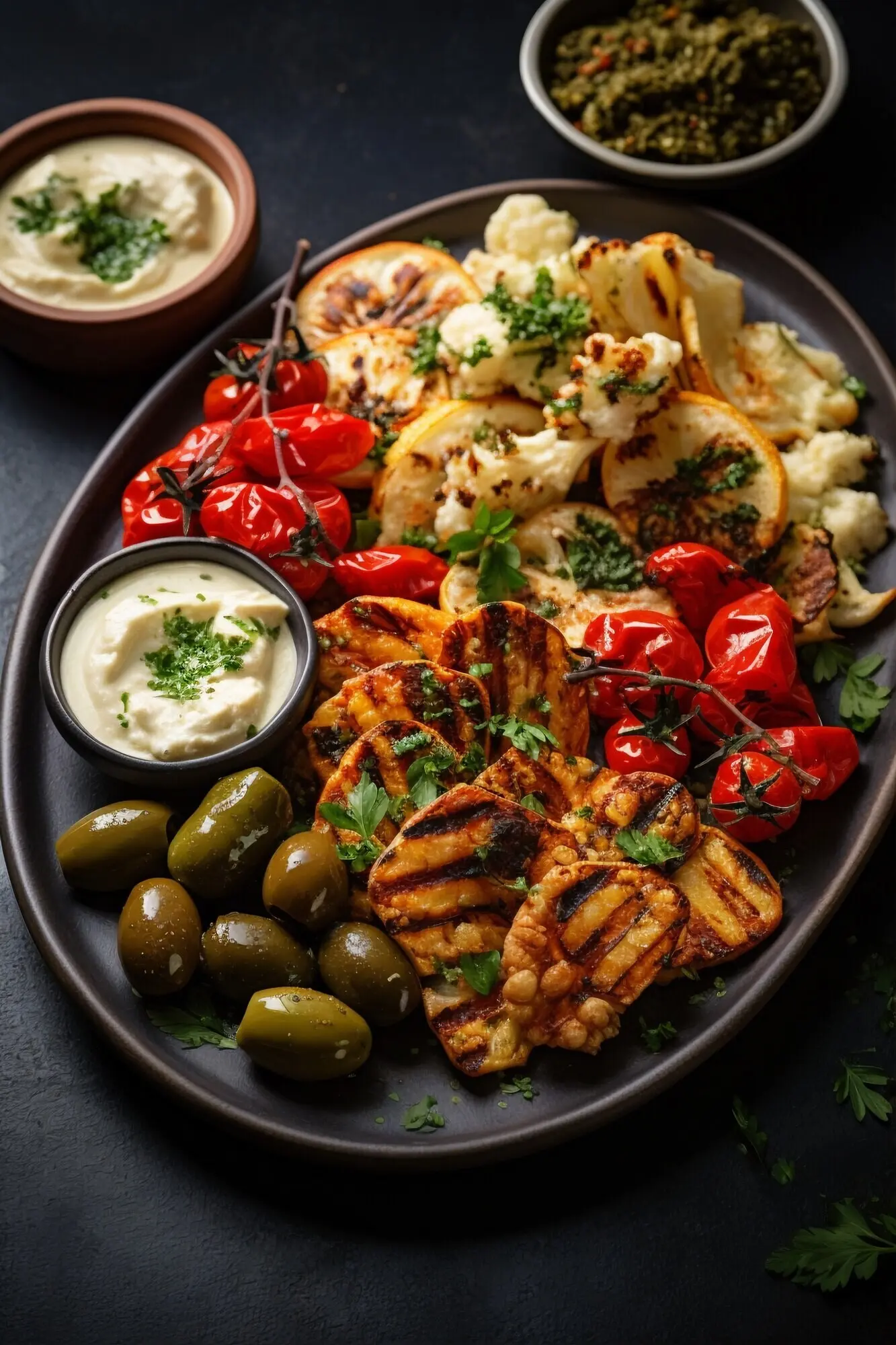 Blick auf ein köstliches Gericht